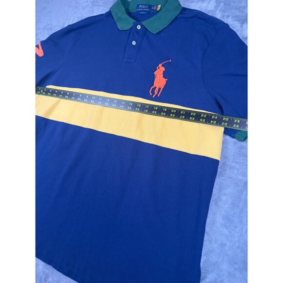 Polo Ralph Lauren XXL Colorblock Big Pony Mesh Polo Shirt Big Tall Mens - Picture 6 of 10